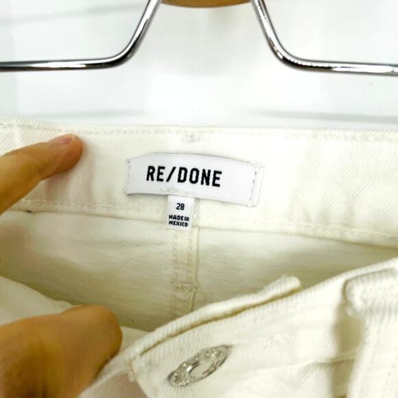 Re/Done White Ankle & Cropped Jeans - Picture 5 of 8
